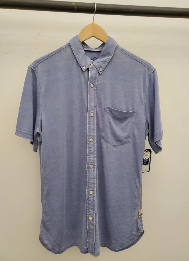 Surfside Supply Knit Burnout Shirt in Blue