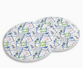 Toss Designs - Ceramic Coasters (Set of 4) - Mahjong Tiles Blue