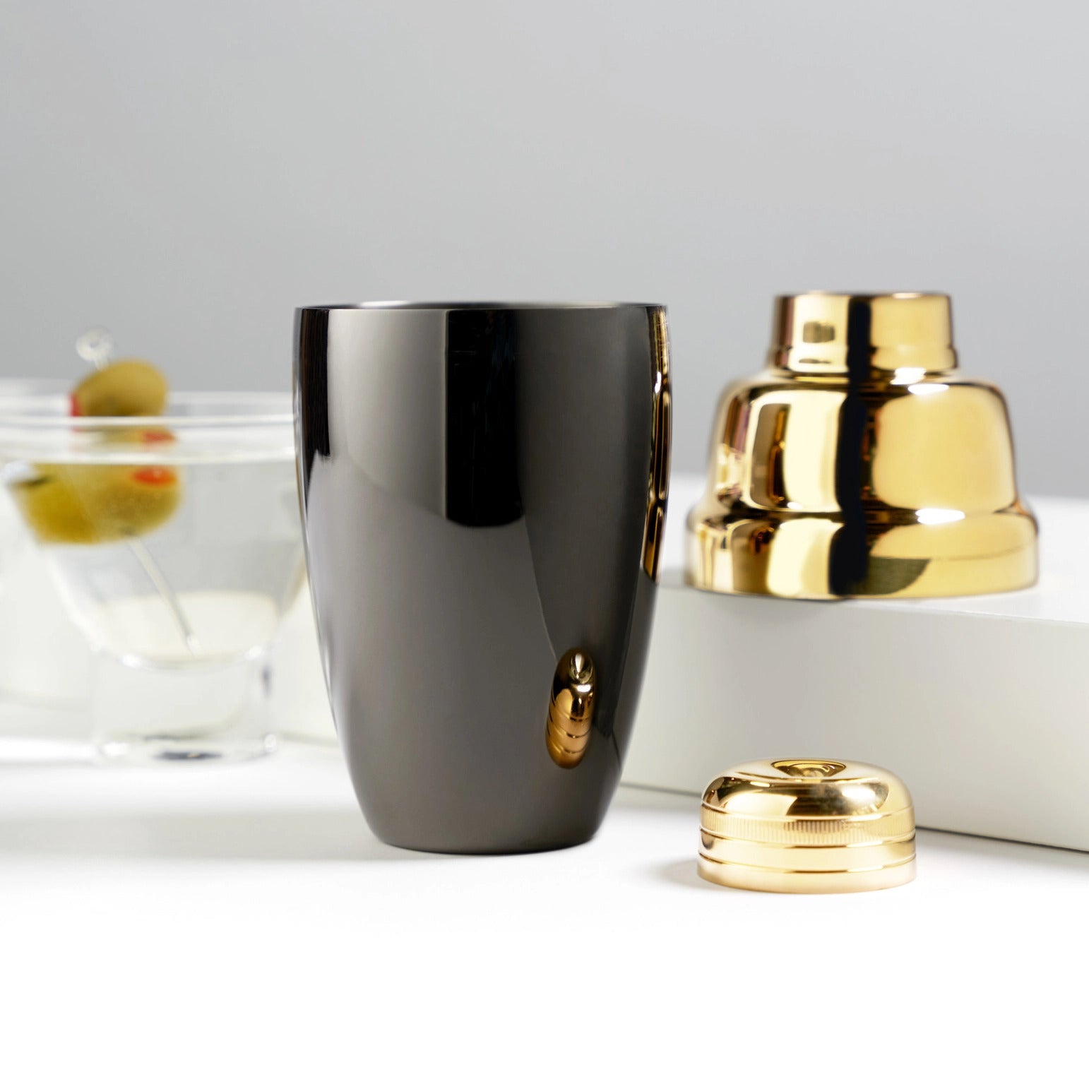 Viski Art Deco Two-Toned Heavyweight Cocktail Shaker