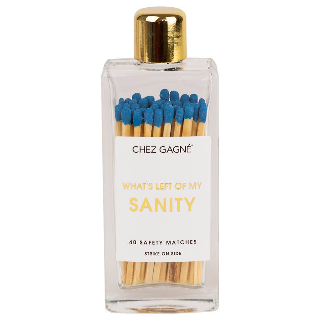 Chez Gagne "Left Of My Sanity" Glass Bottle Matches