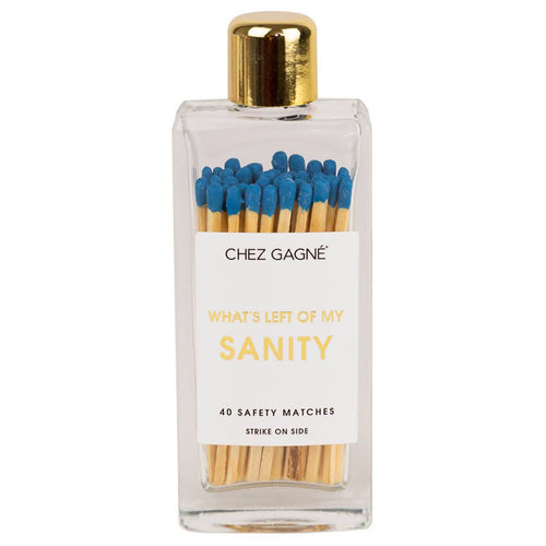 Chez Gagne "Left Of My Sanity" Glass Bottle Matches
