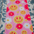 Katydid Red Flower Happy Face Quick Dry Pool Towel