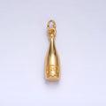 24K Gold Filled "Wine" Bottle Alcoholic Drink Mini Charm