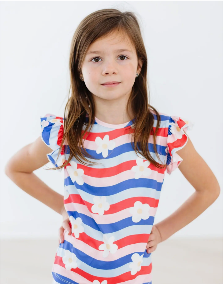 Mila Rose July Vibes S/S Ruffle Tee