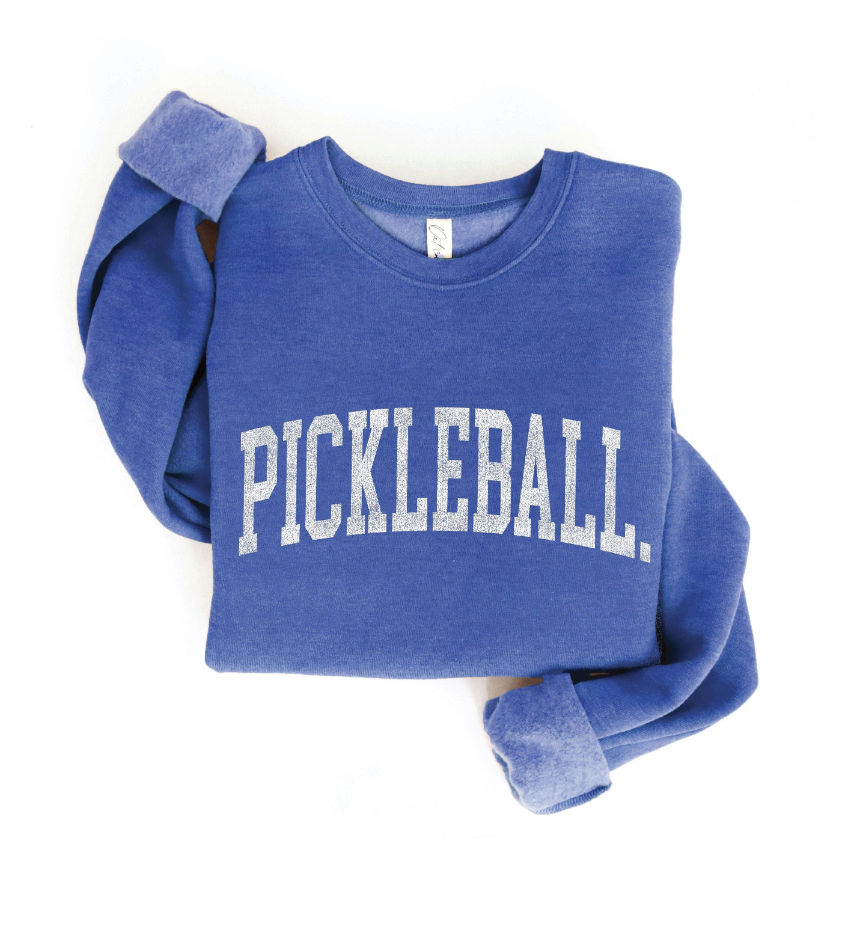 Oat Collective Pickleball Graphic Sweatshirt in Heather Royal Blue