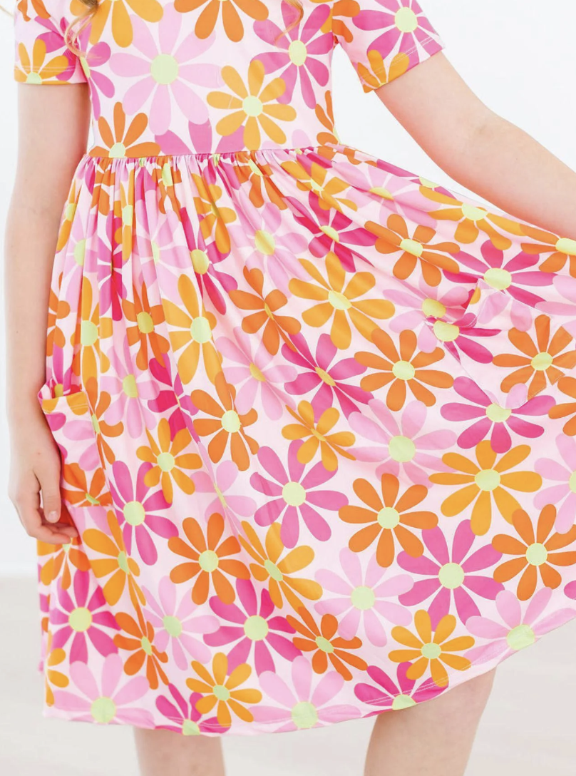 Mila & Rose Retro Daisies Pocket Twirl Dress