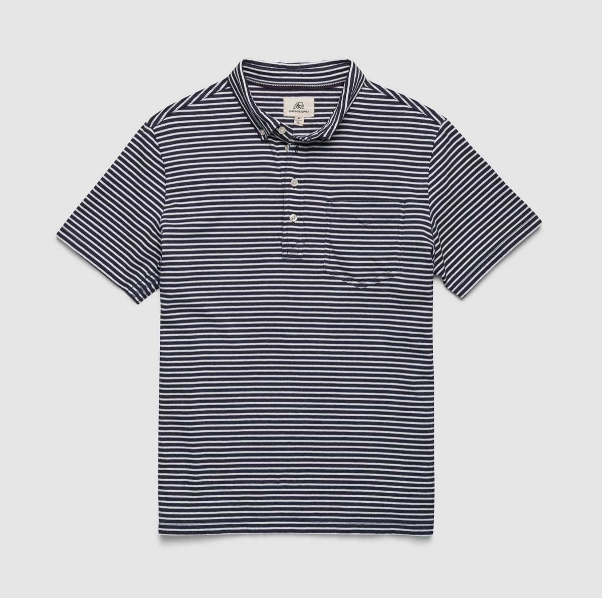 Surfside Supply Michael Placket Polo in Navy Heather