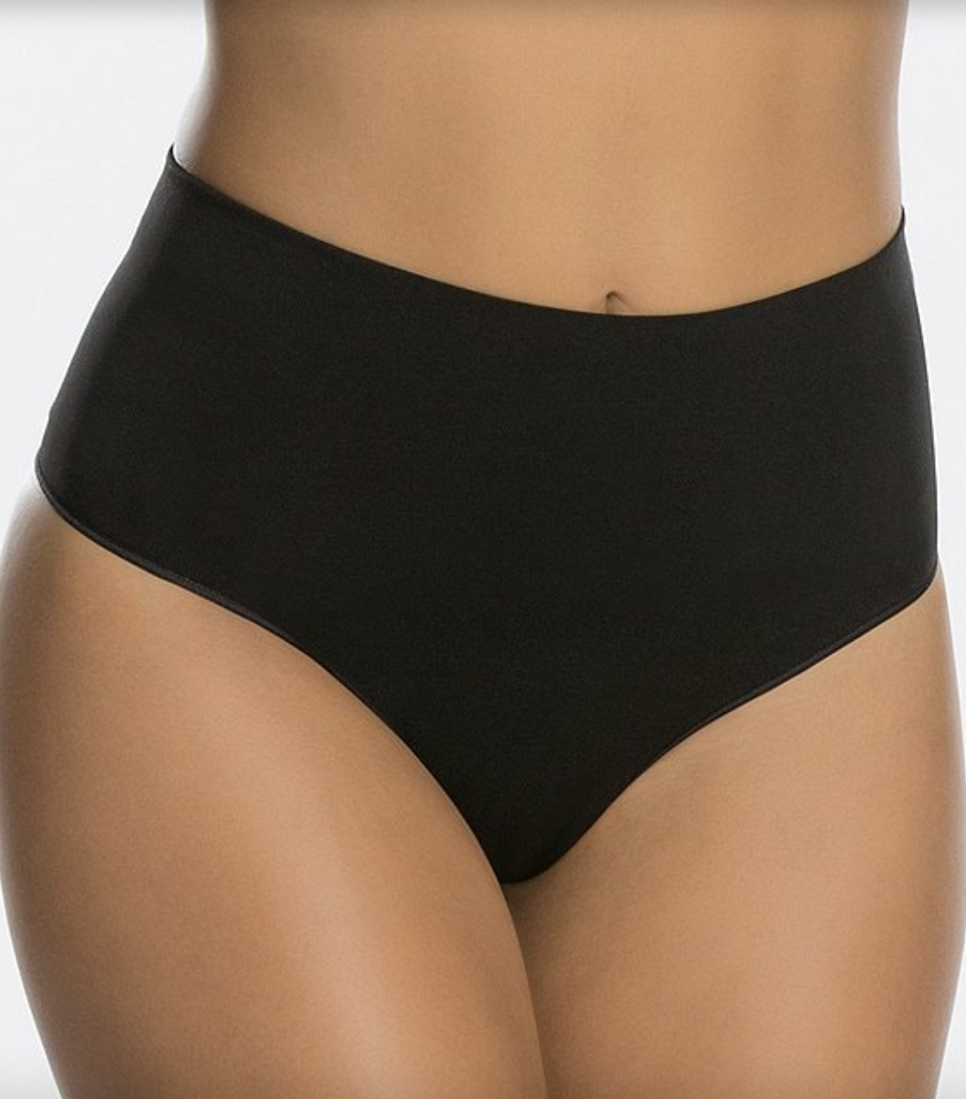 Spanx Ecocare Seamless Shaping Thong in Very Black