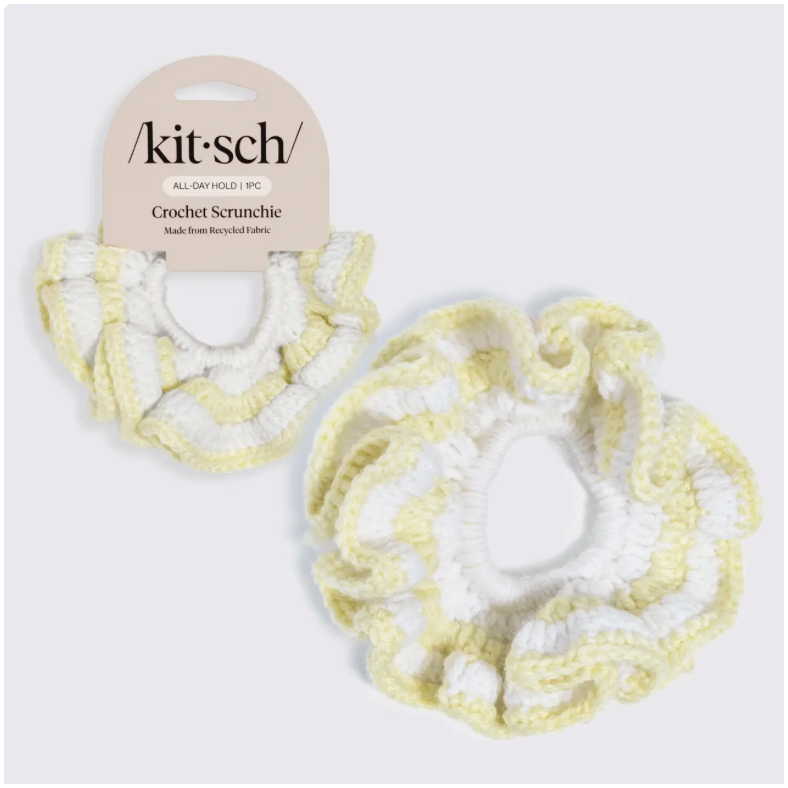 Kitsch Crochet Scrunchie - Butter Yellow