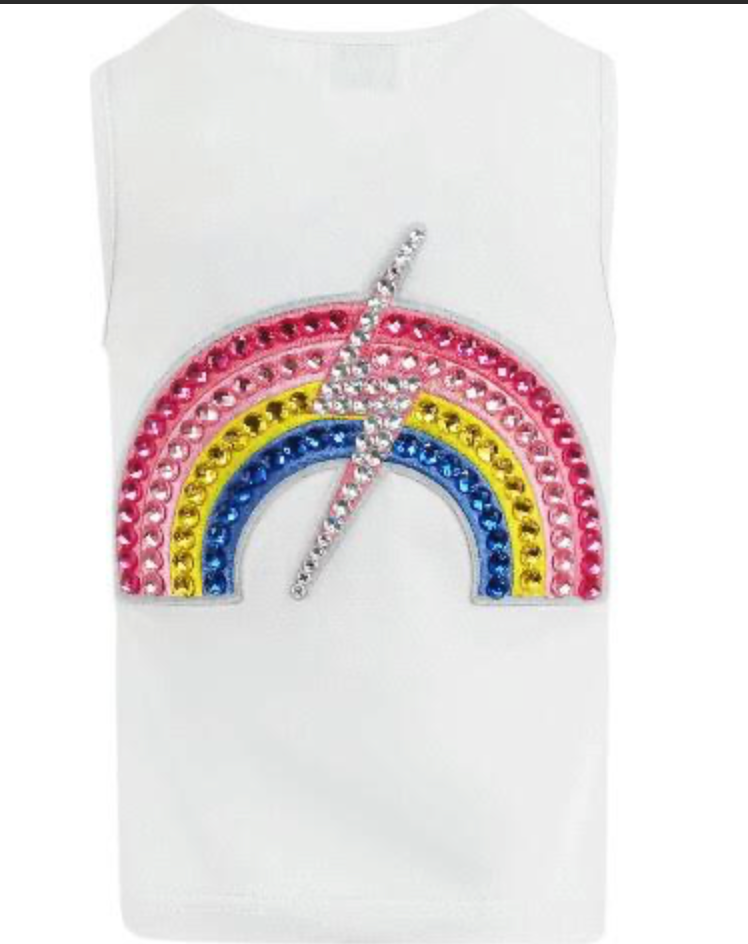 Lola & The Boys Gems Rainbow Flash Tank Top