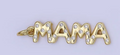 24K Gold Filled "Mama" Cz Dotted Script Charm