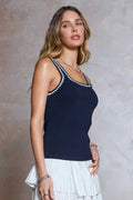 Current Air Sweater Tank Top Navy