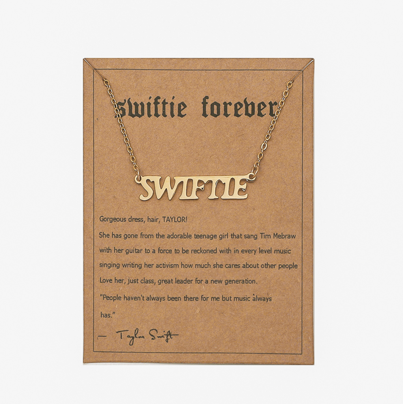 Swiftie Stainless Steel Letter Necklace