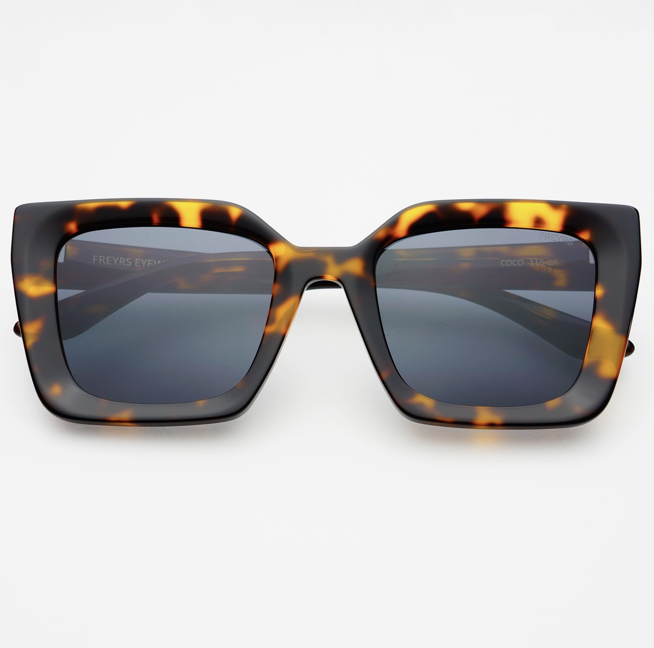 FREYRS Coco Acetate Square Sunglasses in Tortoise/Gray