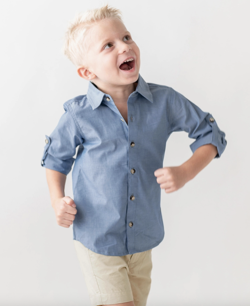 Ruggedbutts Chambray Long Sleeve Button Down