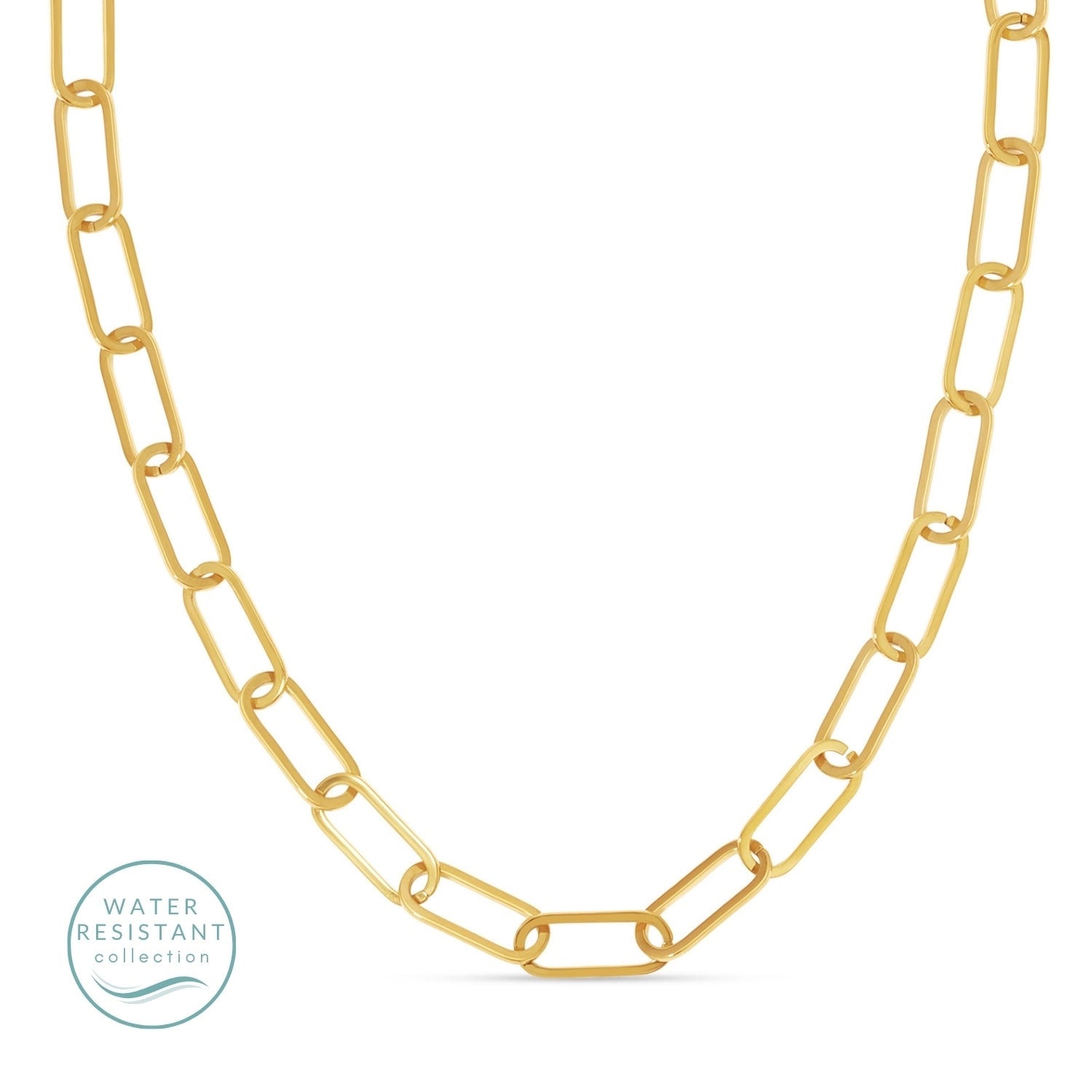 Splendid Iris Water Resistant Paperclip Necklace