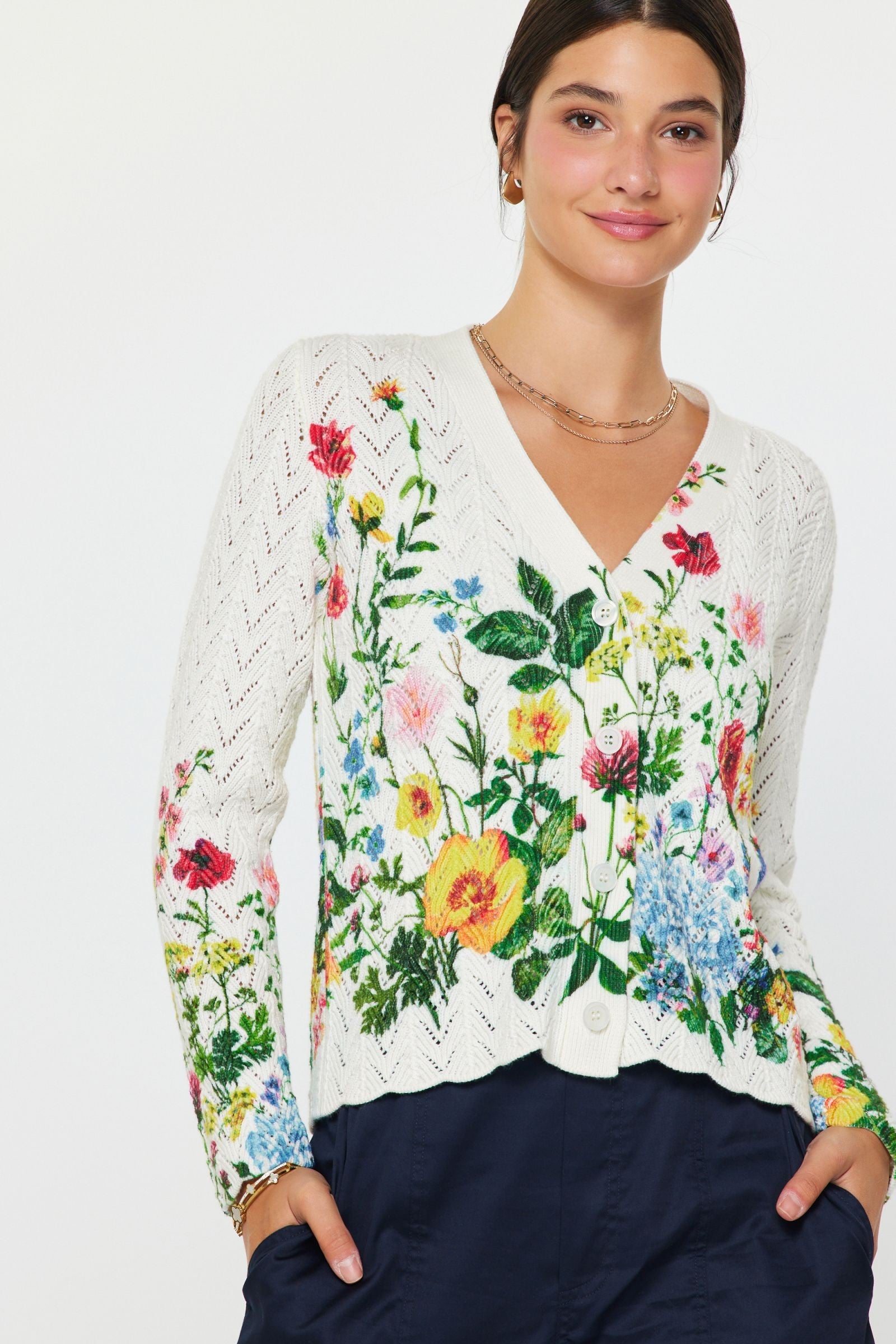Current Air Floral Cardigan