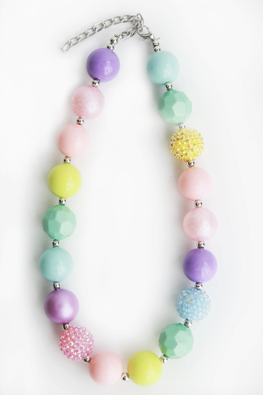 Sparkle Sisters Chunky Pastel Beaded Necklace