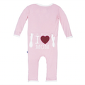 KicKee Pants Lotus I Love Mom Applique Coverall