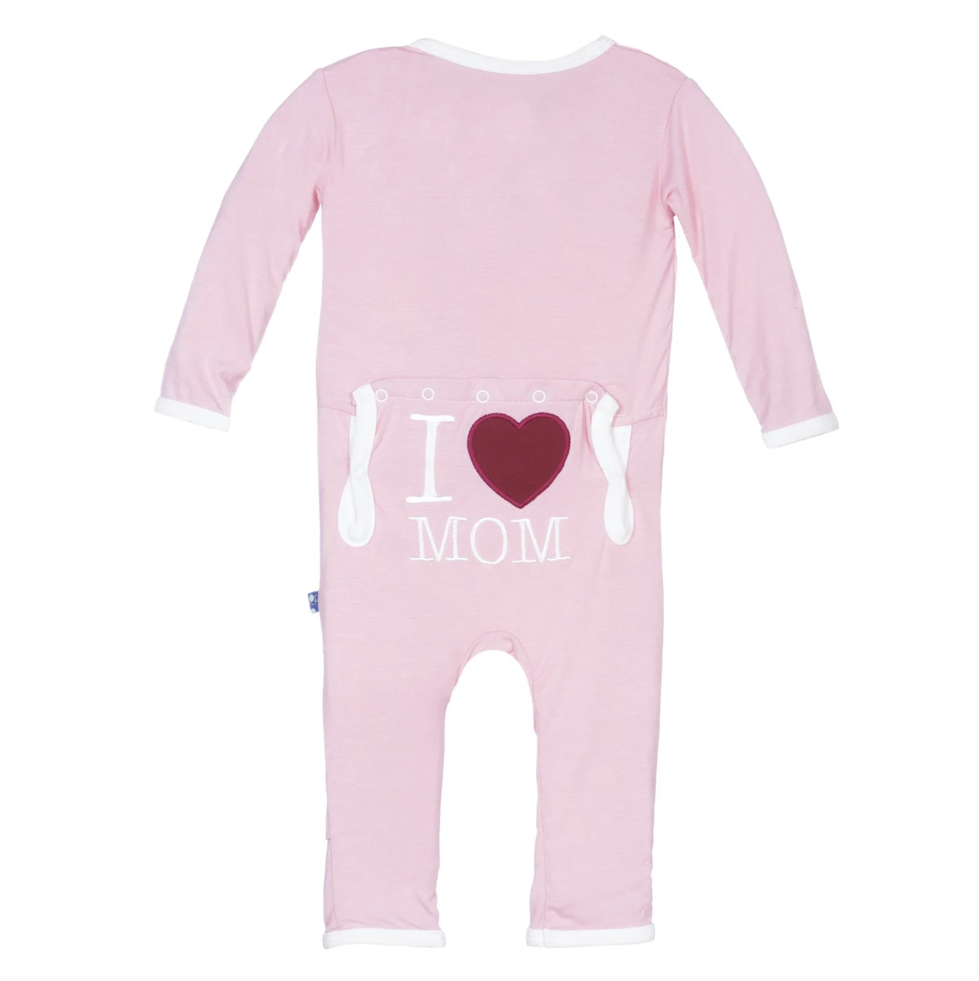 KicKee Pants Lotus I Love Mom Applique Coverall