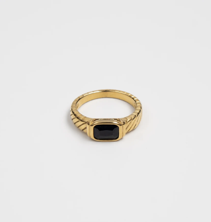Brenda Grands Jewelry Black Stone Twisted Ring