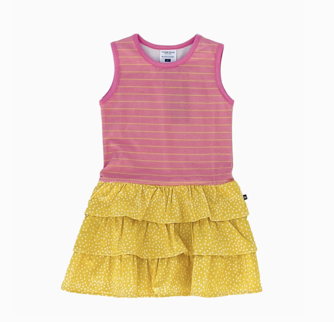 Toobydoo Lollipop Ruffle Tank Dress