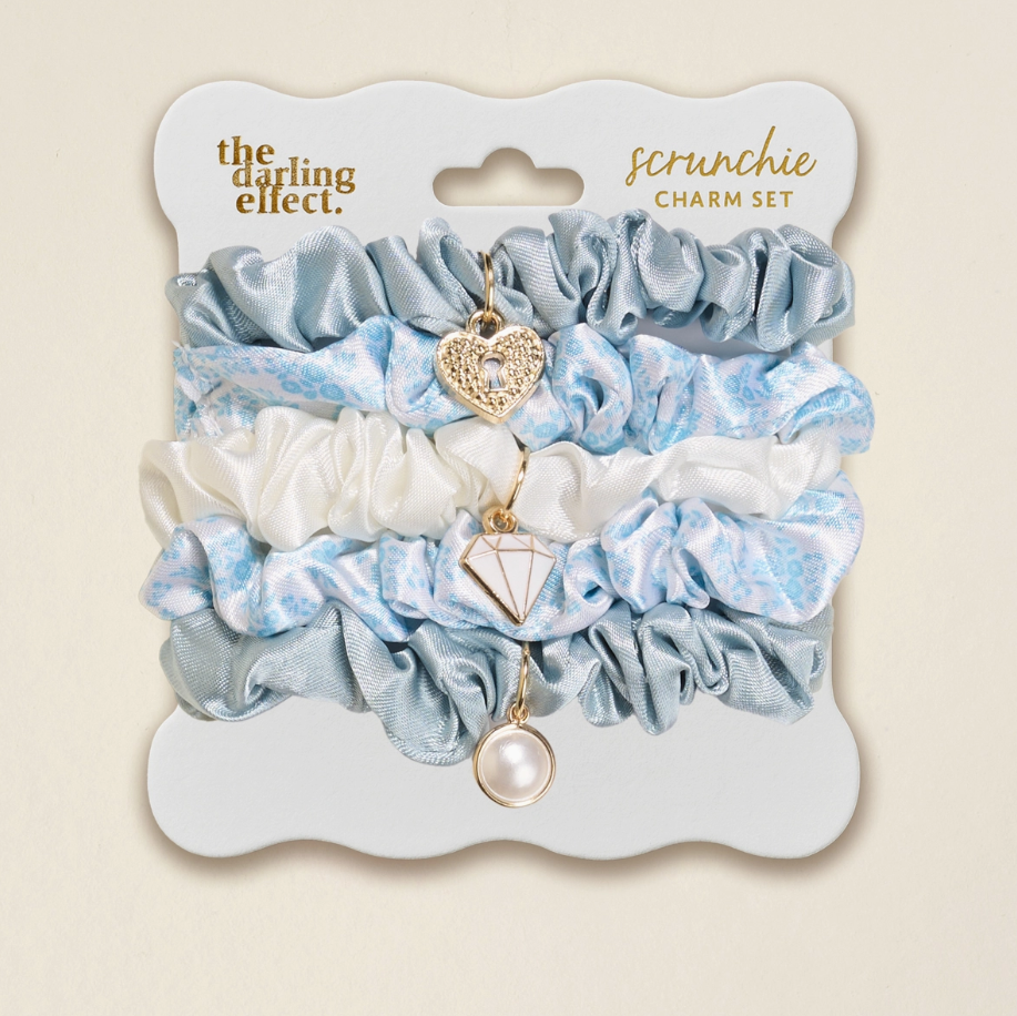 The Darling Effect - Scrunchie Charm Set–Something Blue