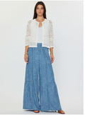 Current Air Open Knit Button Down Cardigan