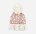 The Blueberry Hill Pom Hat in Ivory & Blush