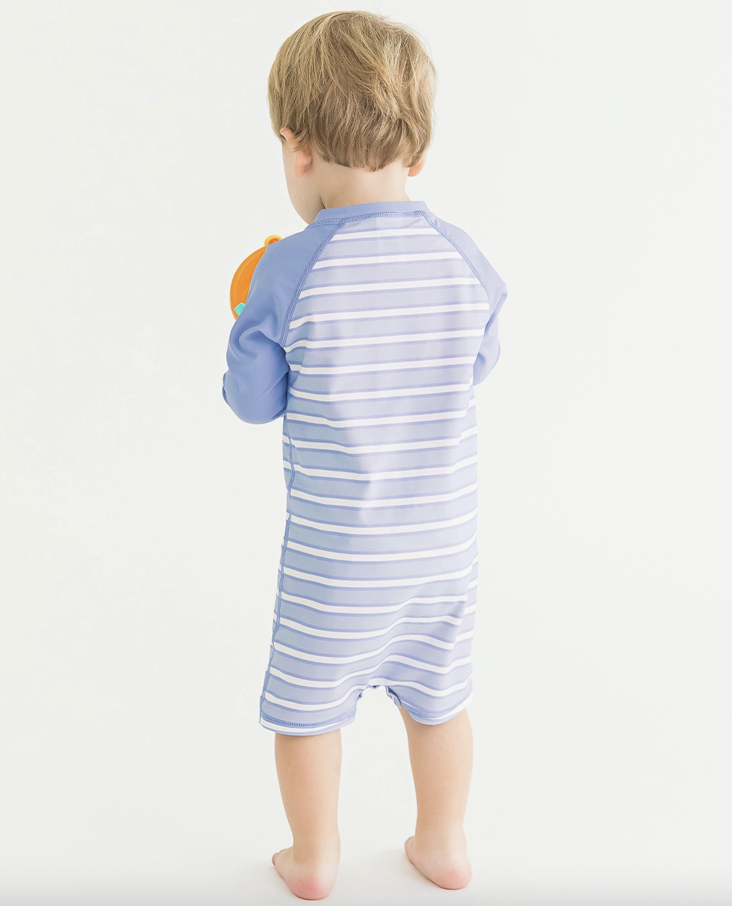 Ruggedbutts Periwinkle & Windsurfer Stripe Long Sleeve Rash Guard
