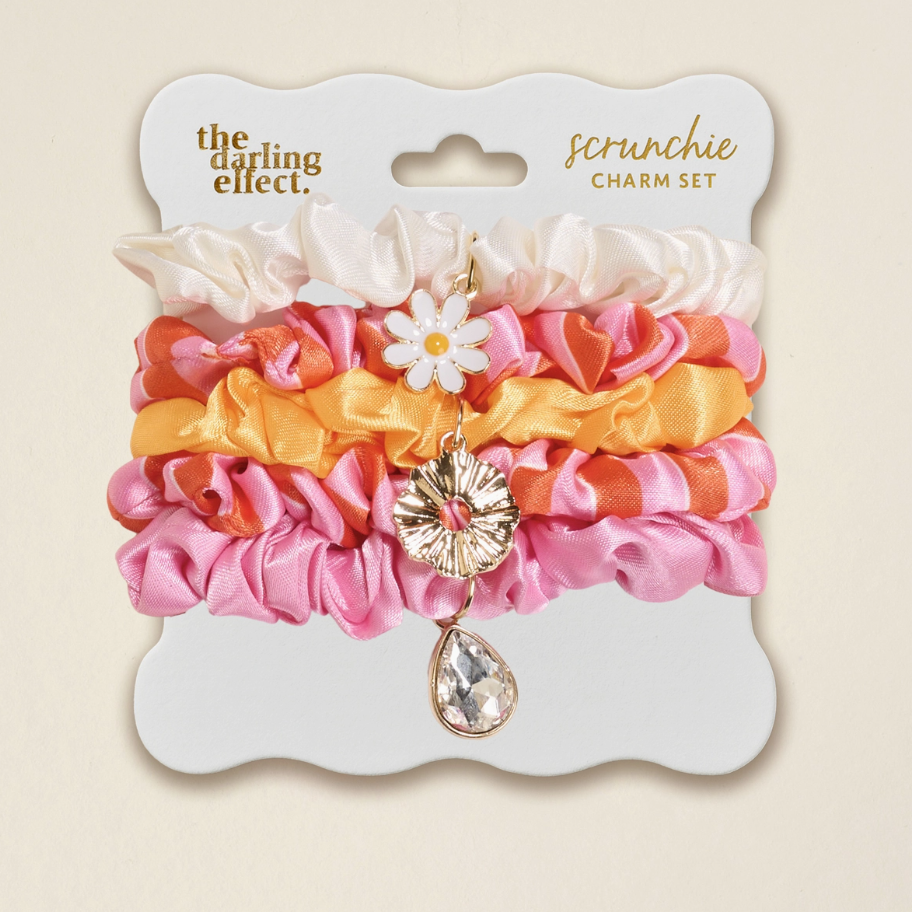 The Darling Effect - Scrunchie Charm Set–Sicily Stripes Pink