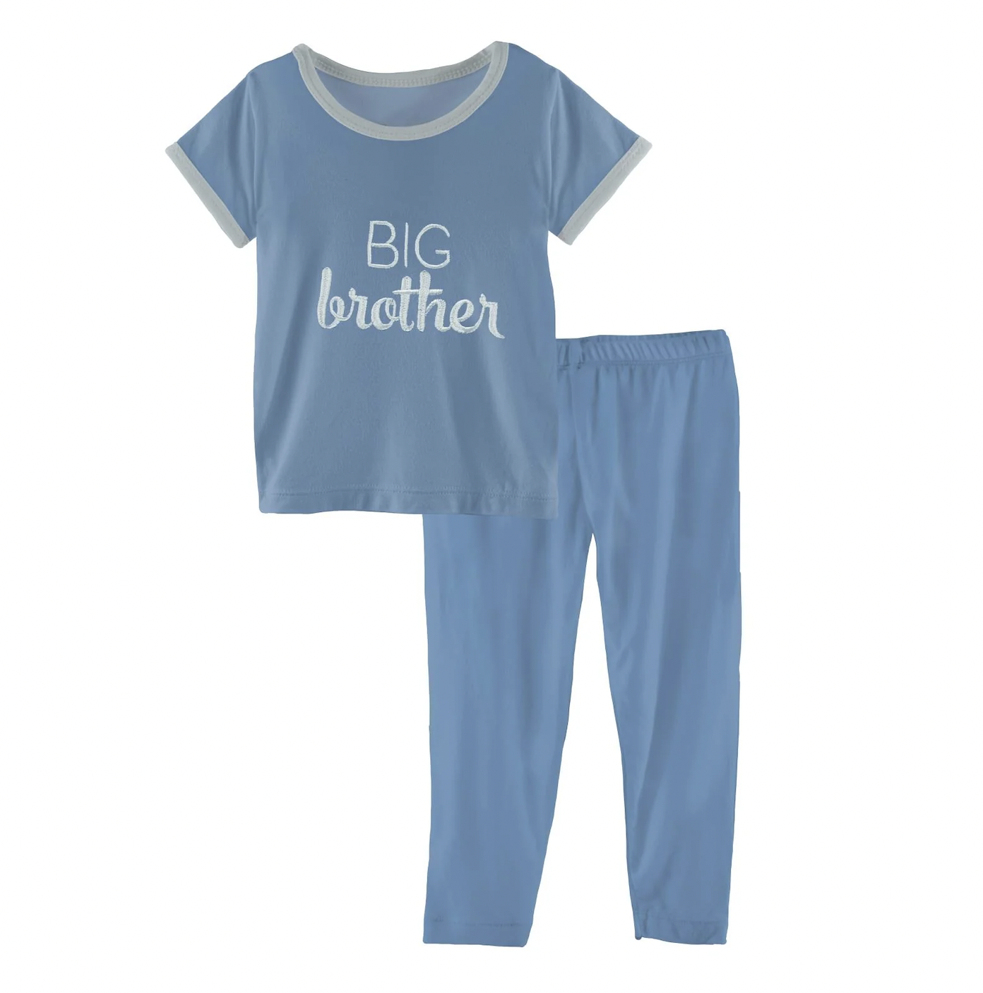 KicKee Pants Blue Moon Big Brother Applique Pajama Set