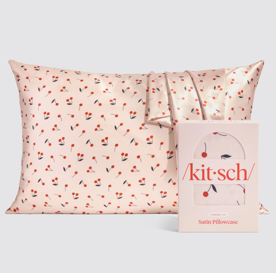 Kitsch - Satin Pillowcase Standard - Cherry Print