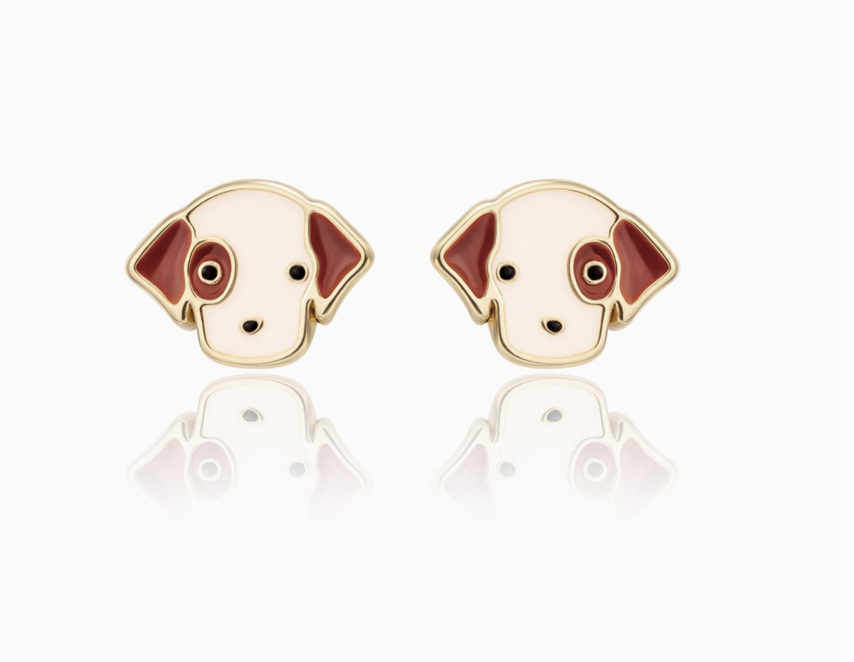 Girl Nation Perky Puppy Cutie Stud Earrings