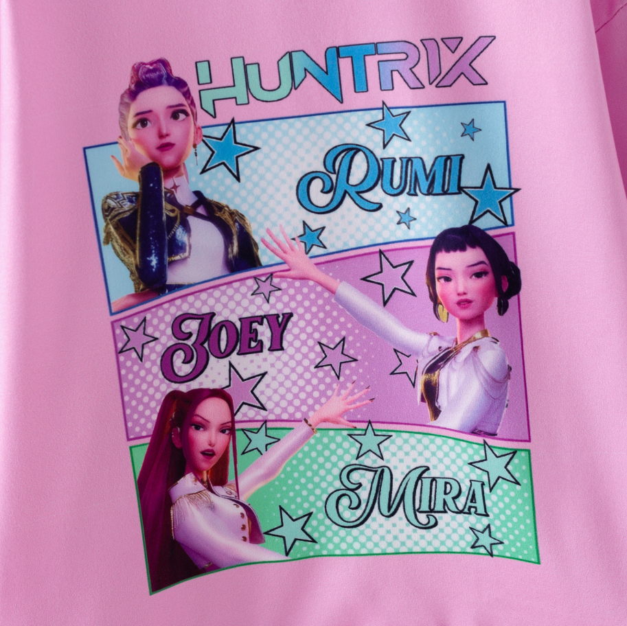 Auraquise - Girls Spring K-Pop Demon Hunter Print Sweatshirt Collection