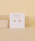 JaxKelly Baguette Champagne Gold Earrings