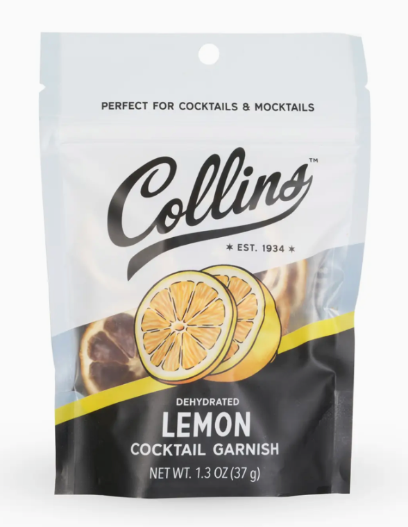 Collins Dehydrated Lemon Cocktail Garnish 1.3 oz