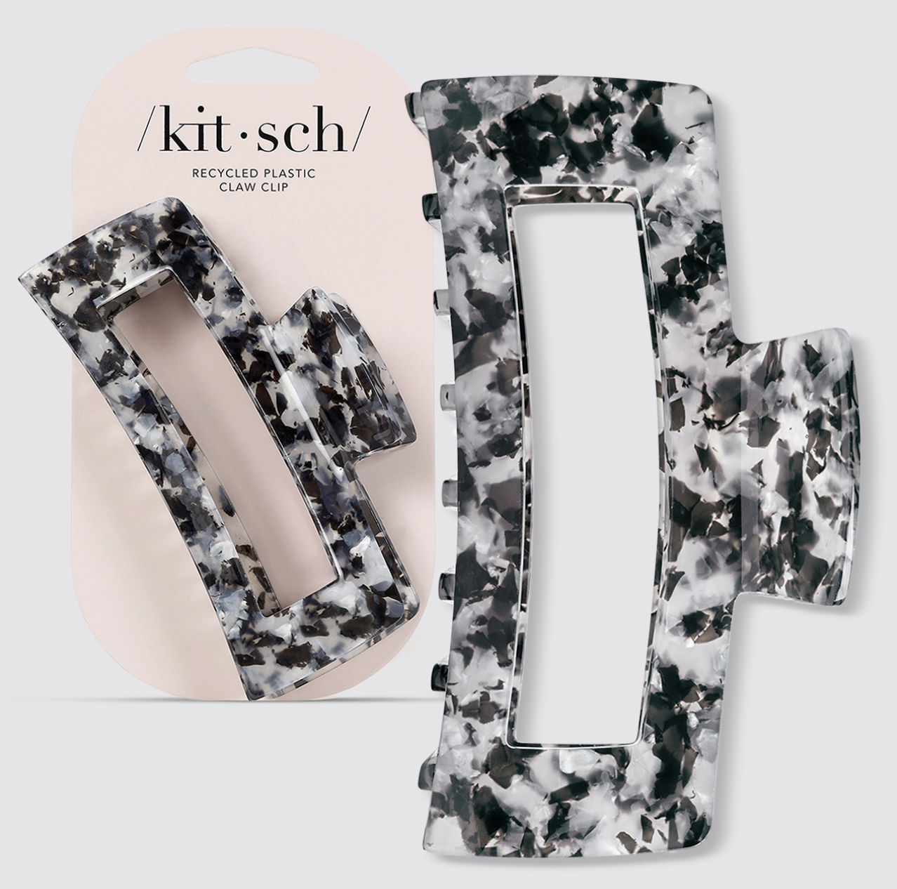 Kitsch Jumbo Open Shape Claw Clip in Black