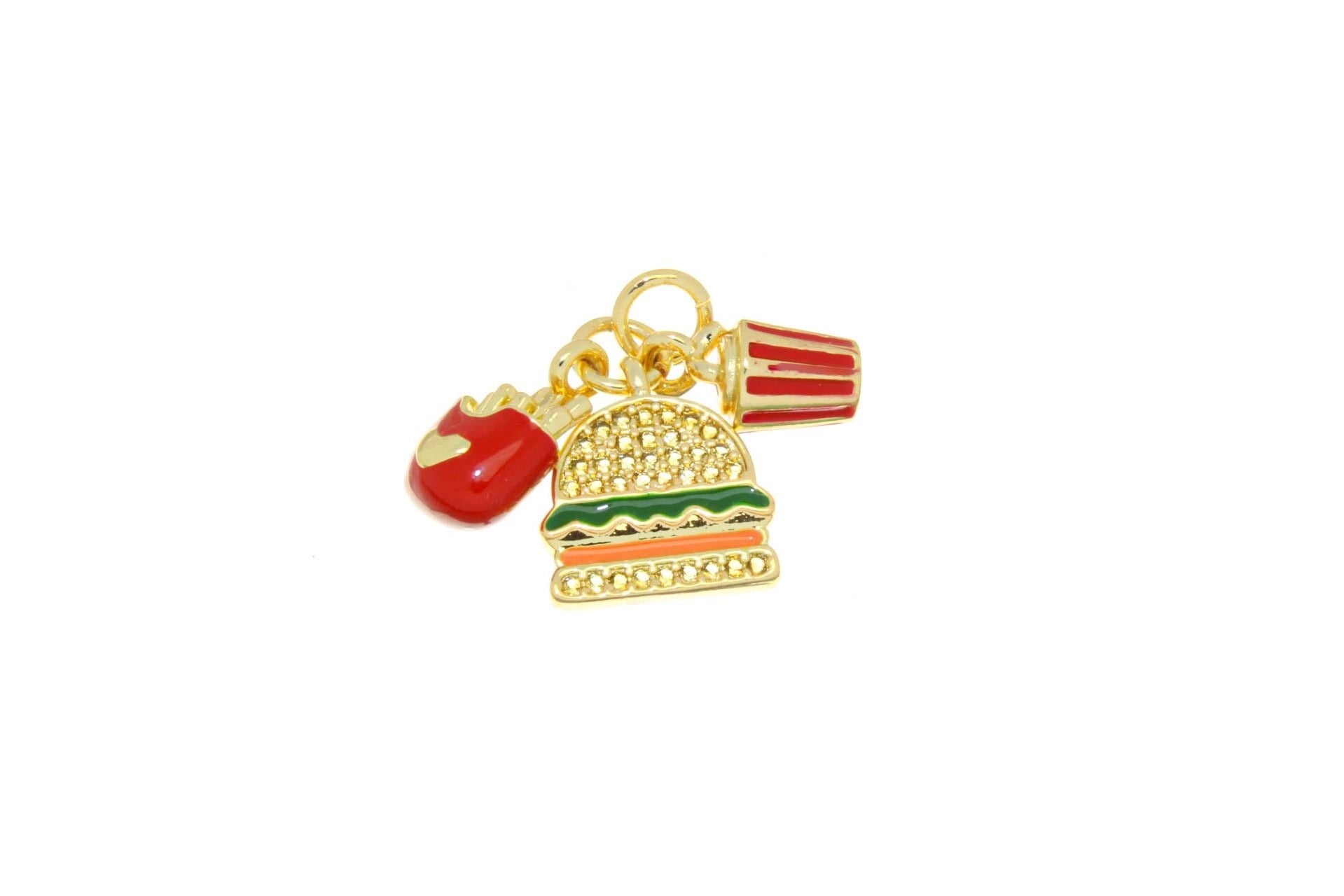 Burger, Fries & Soda Themed Jewelry Charm