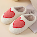 Valentine's Day Heart Fleece Warm Slippers