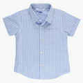 Rufflebutts Blue Gingham Short Sleeve Button Down