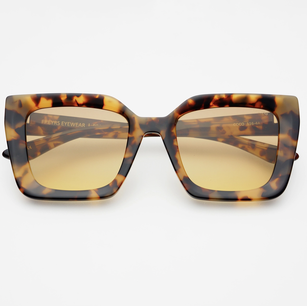FREYRS Coco Acetate Square Sunglasses in Light Tortoise/Brown