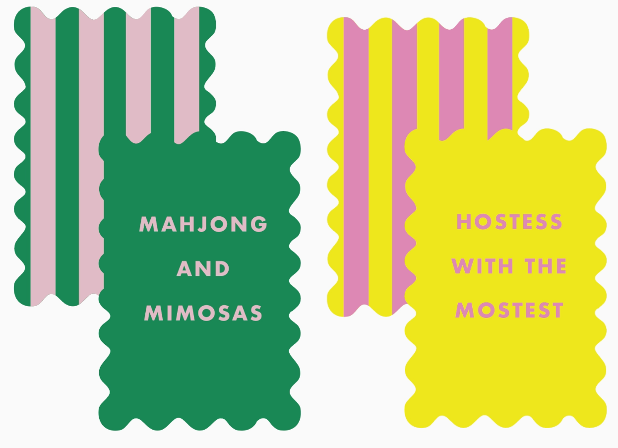 Girl Tribe - Palm Springs Yellow Mahjong Shufflers Set of 2