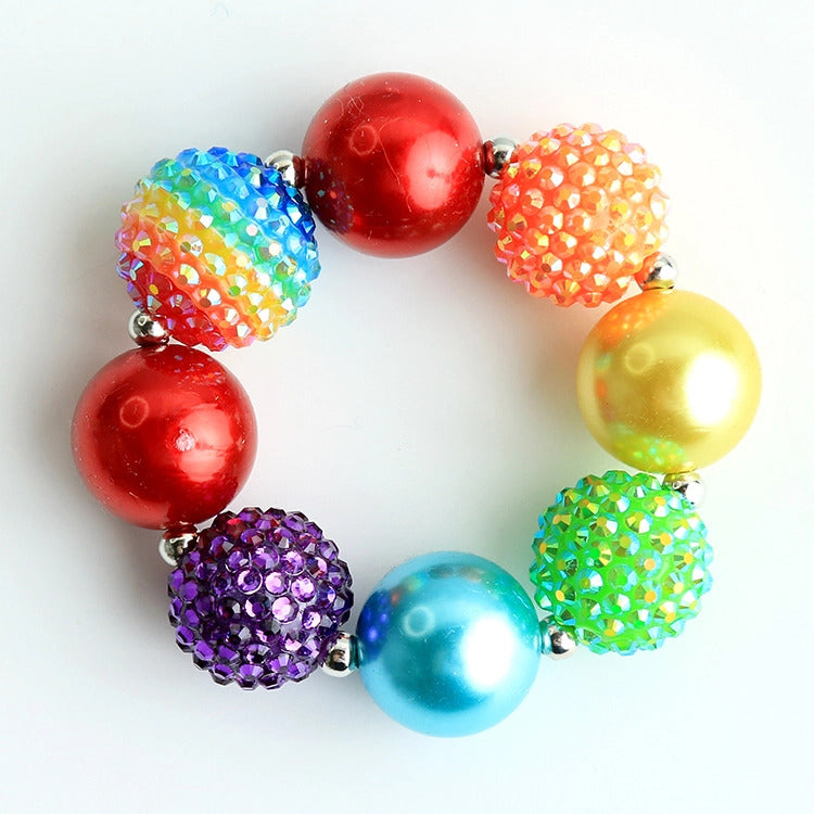 Sparkle Sisters Chunky Sparkle Rainbow Bracelet