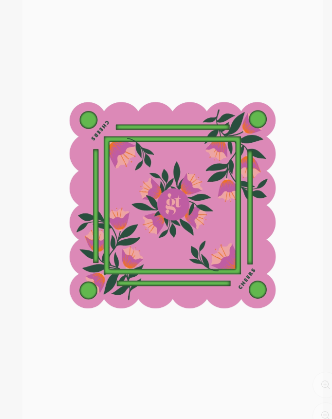 Girl Tribe - Floating Mahjong Tile Mat in Floral Pink