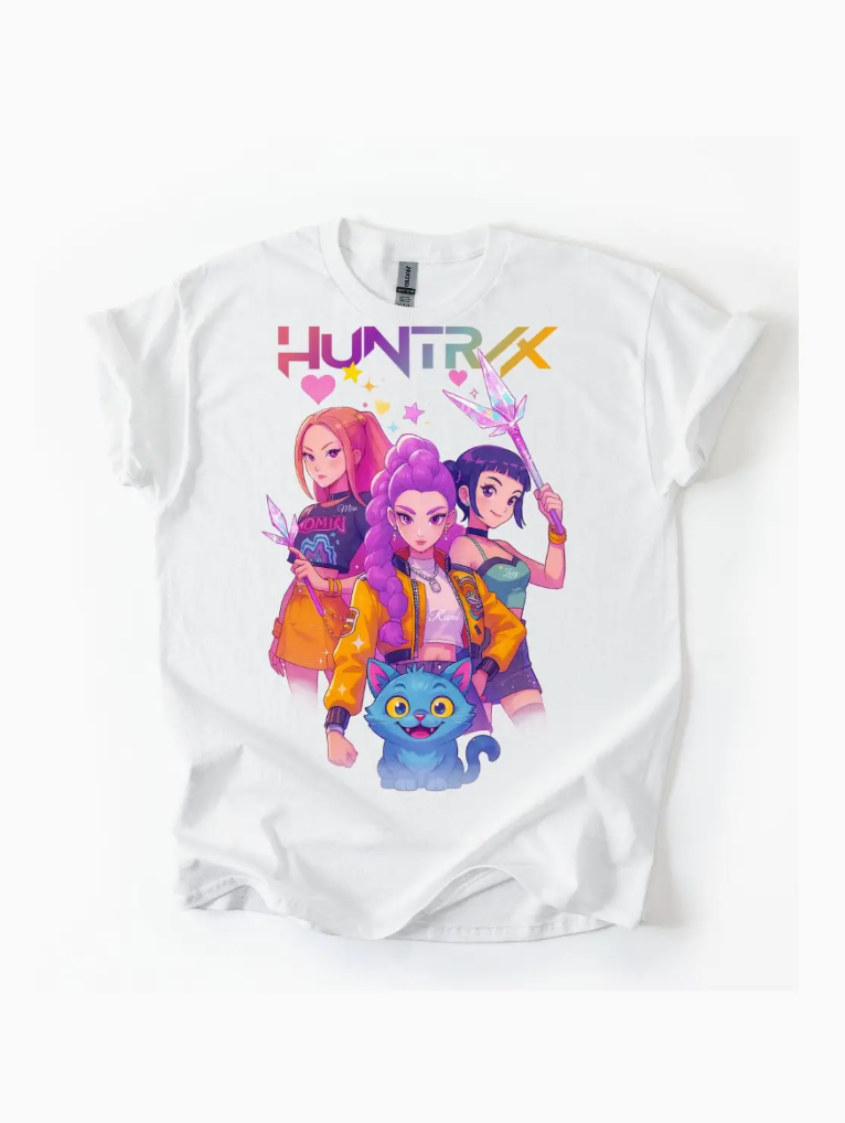 Kids Demon Hunters Graphic Tee in White
