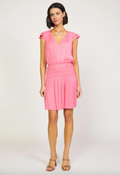 Current Air Talia Flutter Sleeve Dress in Pink