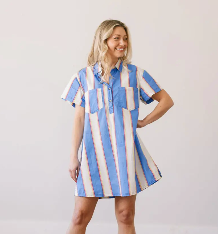 Cabana Stripe Getaway Mini Dress