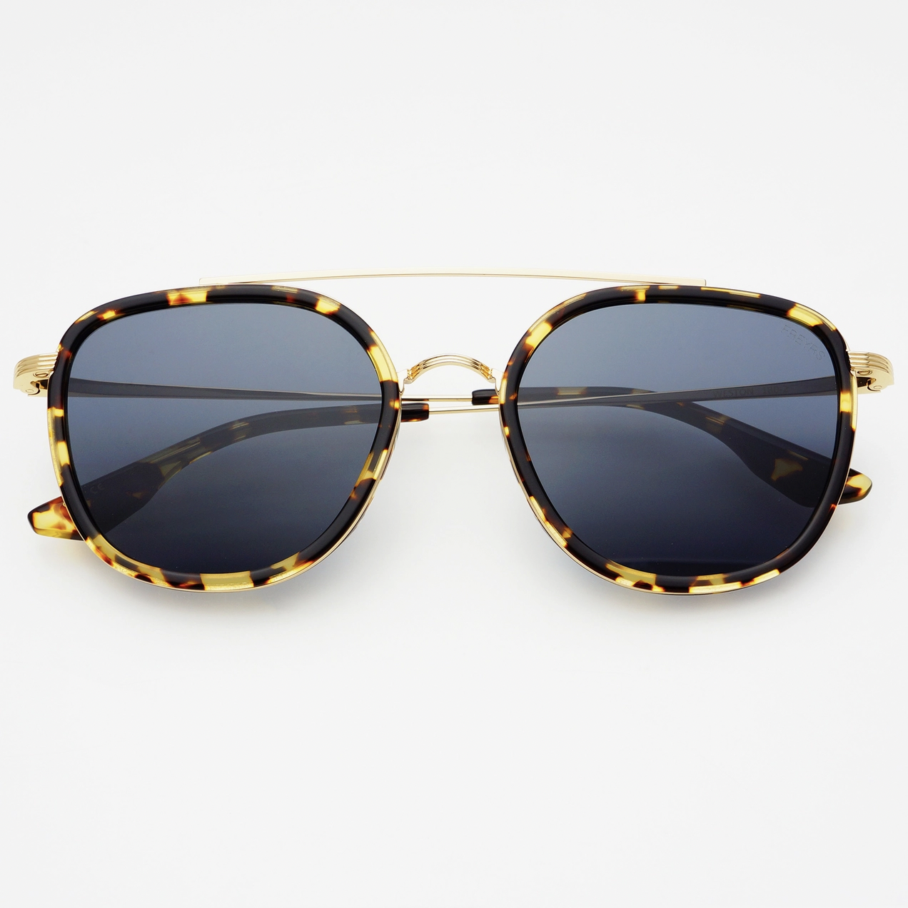 FREYRS Weston Acetate Round Sunglasses in Yellow Tortoise/Gray