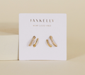 JaxKelly Pave Spiral Gold Earrings